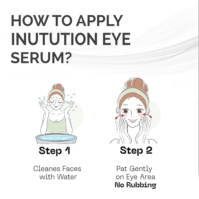 Intuition Eye Serum | Vitamin E, Cucumber Seed Oil And Hyaluronic Acid | Eye Serum for Wrinkles, Finelines and Dark Spots | Best Eye Serum For All Skin Types (30 ML)