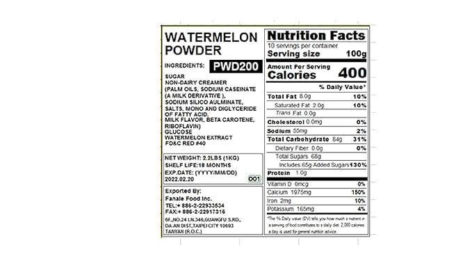 Fanale Premium Watermelon Bubble Tea Flavoring Powder | Perfect for Baking, Smoothies, Desserts and Drinks | Instant Flavoring Powder for Boba Milk Tea - 2.2 Pounds (Pack of 1)