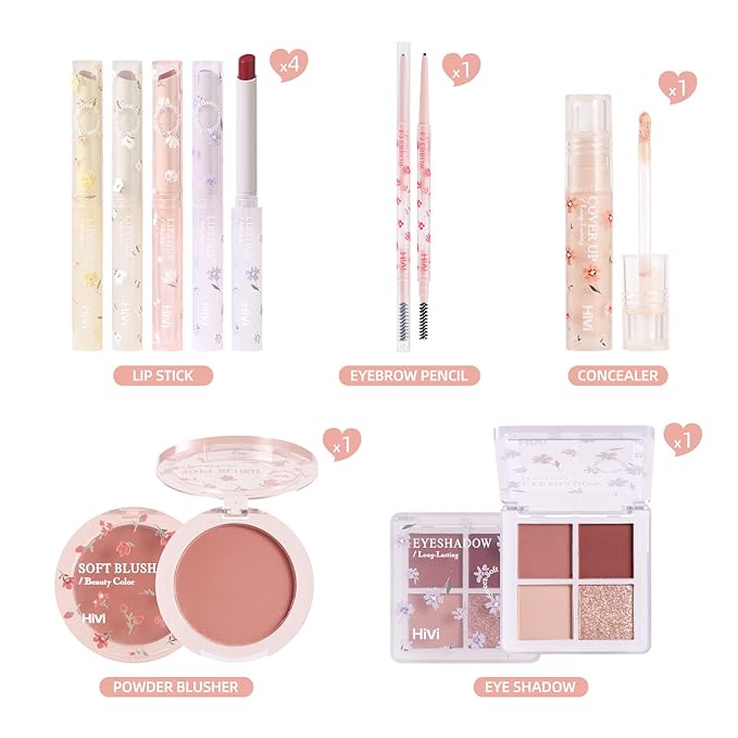 LAMUSELAND All in One Makeup Kit, 8-Piece Women Complete Makeup Kit, a Must-Have Gift Set for Beginners or Professional Makeup Sets Beginners.