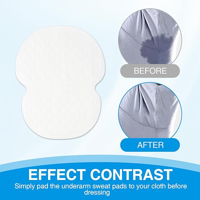 200PCS Underarm Sweat Pads for Women Men, Disposable Ultra-Absorbent Invisible Arm Pit Sweat Guards