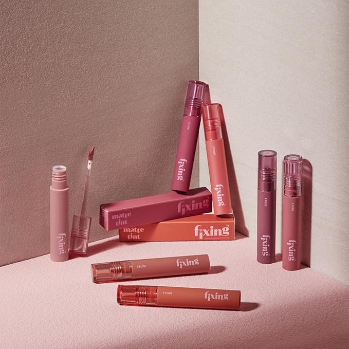 ETUDE Fixing Tint #13 Melange Rose (4g) | Long Lasting High Pigmented Liquid Lipstick | Waterproof Lightweight Matte Finish Lip Stain | Full Coverage | Korean Makeup, Kbeauty