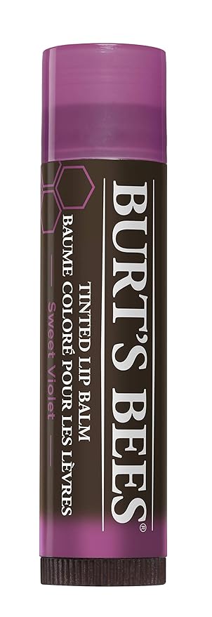 Burt's Bees 100% Natural Tinted Lip Balm, Sweet Violet with Shea Butter & Botanical Waxes - 1 Tube