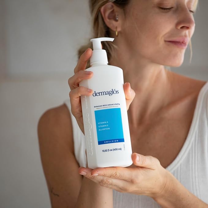 Dermaglos 2-pack Moisturizing Body Lotion for Dry Skin with Extra Vitamin A, Vitamin E & Allantoin | Hydrating & Regenerating formula for Stretch Marks, Tattoos, Scars & Wrinkles | 13.52 Fl Oz.