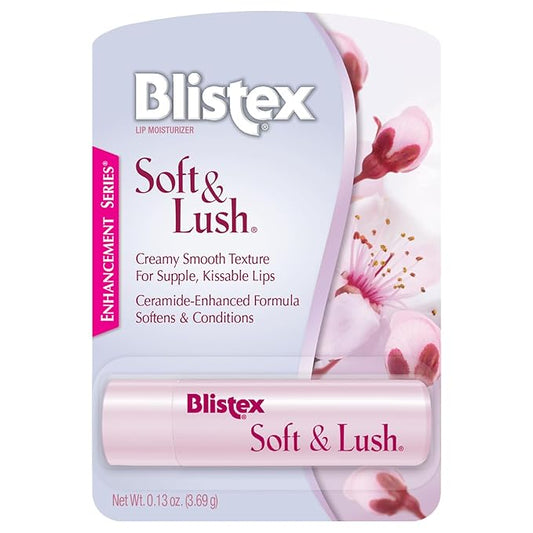 Blistex Soft & Lush Lip Protectant, 0.13 Ounce Tube – Softens & Conditions, Creamy Smooth Texture, Hydrating Lip Balm, Daily Lip Hydration,