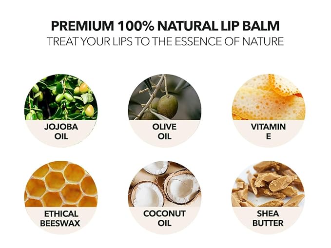 Kind Lips Lip Balm - Nourishing & Moisturizing Lip Care for Dry Lips with Shea Butter, Beeswax & Vitamin E | Strawberry Flavor | 0.15 Oz (Single Tube)