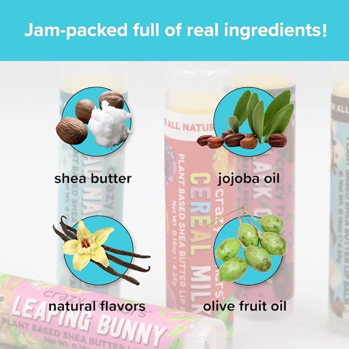 Crazy Rumors Black Cherry Lip Balm. 100% Natural, Vegan, Plant-Based, Made in USA (1-Pack)