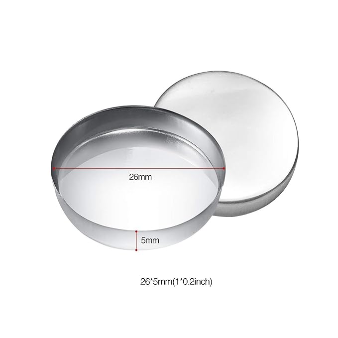 56 Pack Empty Round Metal Pans Size 26mm for Eyeshadow Palette Magnetic Makeup Palette (Height:5mm)