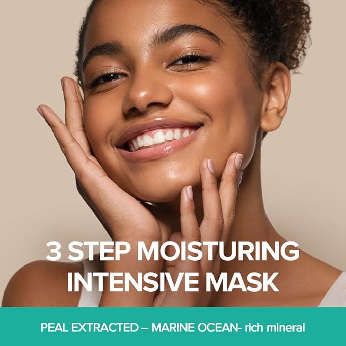 JMsolution Marine Luminous Pearl Deep Moisture 3 Step Skin Care Face Mask - Korean Skincare Facial Mask - boosting Brightening Moisturizing-10 Sheets for Dry Skin