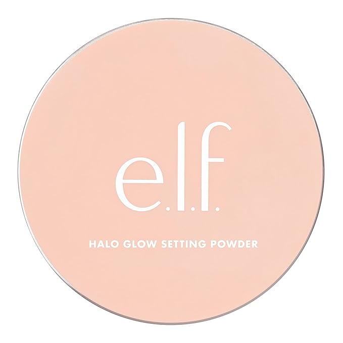 e.l.f., Halo Glow Setting Powder, Silky, Weightless, Blurring, Smooths, Minimizes Pores and Fine Lines, Creates Soft Focus Effect, Light, Semi-Matte Finish, 0.24 Oz