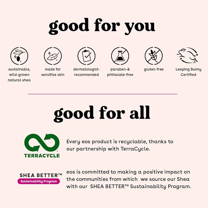 eos Holiday Skin Care Set- Vanilla Cashmere Travel Hand Cream & Candy Cane Swirl Lip Balm, Stocking Stuffers, 1 fl oz Hand Cream + 0.14 oz Lip Balm, 2-Pack