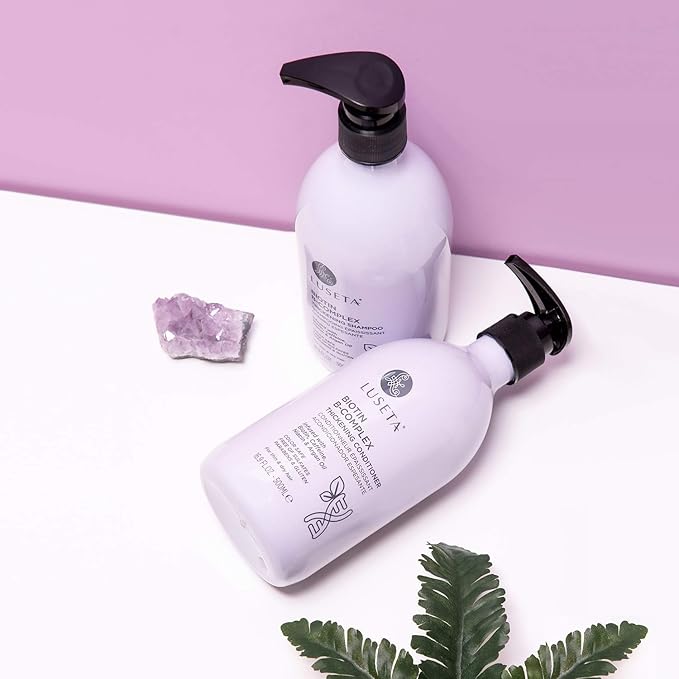 Luseta Biotin B-Complex Shampoo & Conditioner Set for Hair Growth and Strengthener - Hair Loss Treatment for Thinning Hair With Biotin Caffein and Argan Oil for Men & Women - All Hair Types 2 x 33.8oz
