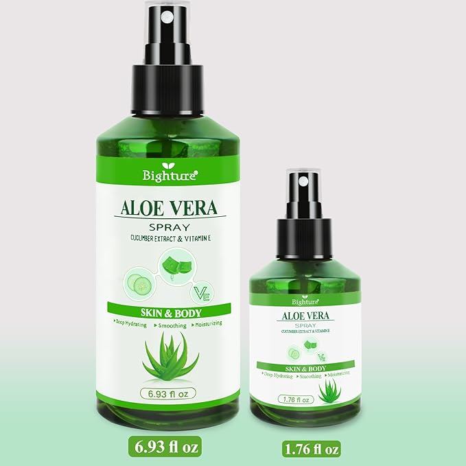 Aloe Vera Spray for Hydrating Nourishing Facial Skin in Winter, Aoe Vera Spray Extract from Freshly-cut Aloe and Cucumber Essence for Moisturizing Skin, Fast Absorbing, Easy to carry, 1.73 oz