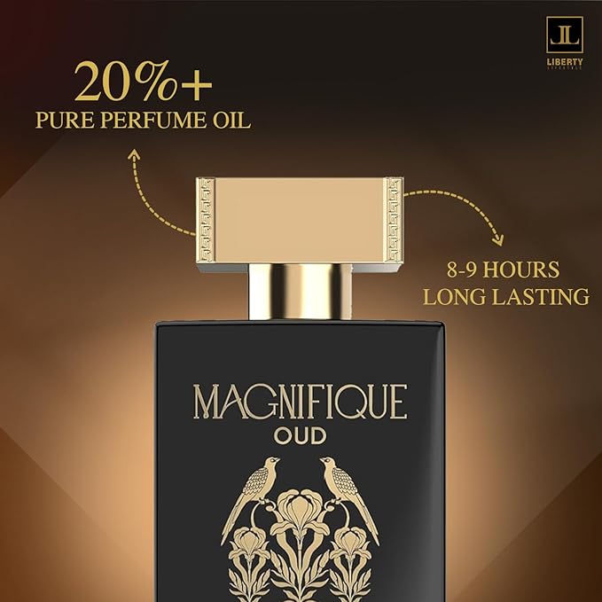 Liberty Oud Eau de Parfum for Men, 3.4 Oz,Magnifique Anniversary Edition, Luxury Oud Perfume, Premium Gift for Men, All-Day Freshness, Perfume for men, arabian,perfumes arabes para hombres