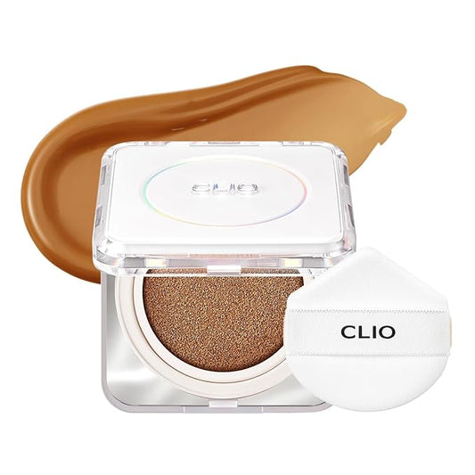CLIO Kill Cover Founwear Cushion The Original – 20 Shades, Buildable Light to Medium Coverage, Natural Finish, Korean Makeup Foundation, Long-Lasting Skin Fit, 34C PECAN