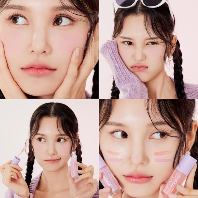 Fluffy Air Blusher 5 Colors - Lightweight Melting Liquid Blush for Colorful Cheeks, Highly Pigmented, Cheekbones and Eye Makeup, Soft Matte Finish, Buildable Formula (01 BEBE CORAL)