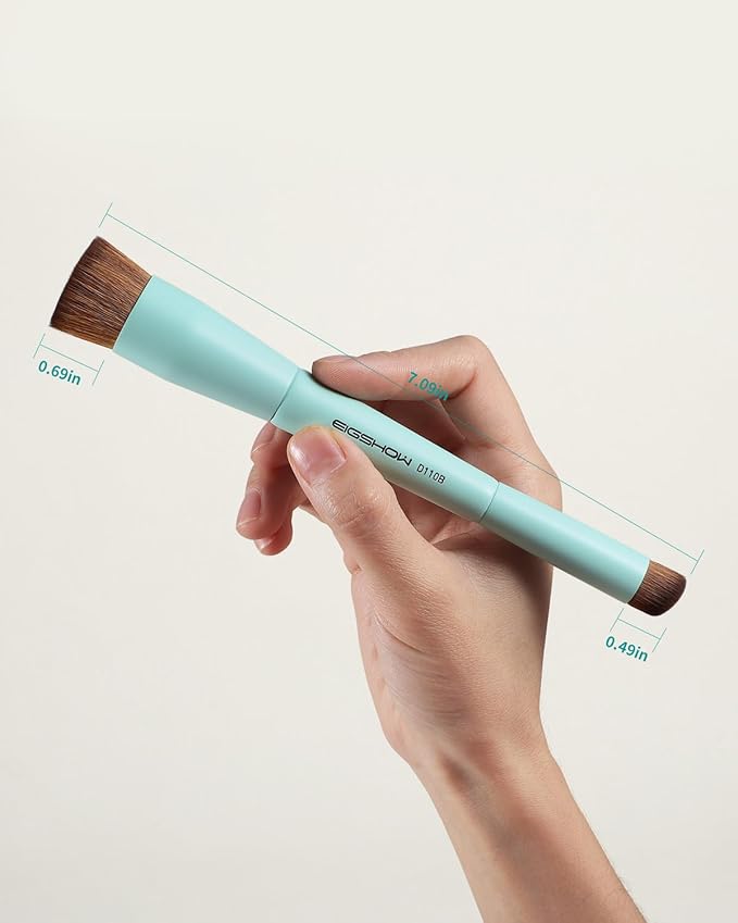 EIGSHOW Foundation and Concealer Brush, Dual Ended Makeup Brush For Flawless Foundation Coverage, Under Eye Concealer, Vegan & Cruelty-free (D110B)