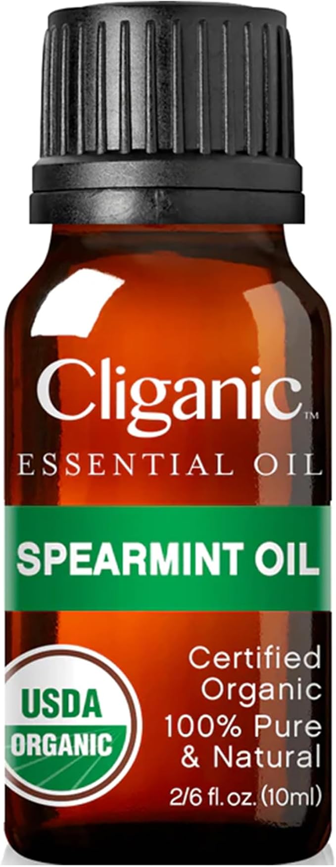 Cliganic USDA Organic Spearmint Essential Oil, 100% Pure Natural Undiluted, for Aromatherapy (10ml) | Non-GMO Verified (Packaging May Vary)