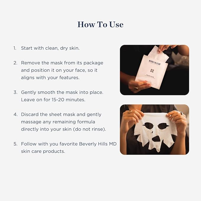 Ageless Volume Hyaluronic Face Mask- Reduce Appearance of Wrinkles, Anti Aging Formula for Plump, Moisturized Skin- 8 Pack- Hydrating & Firming Gentle Sheet Mask