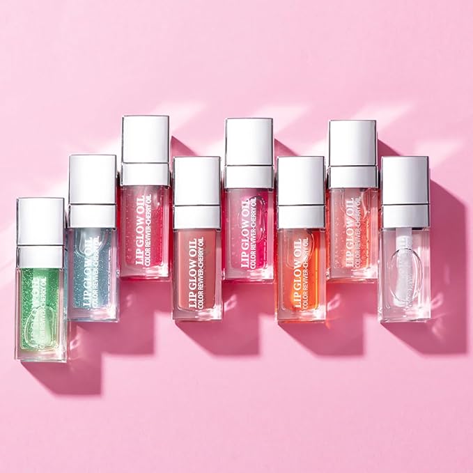 Hydrating Lip Glow Oil Moisturizing Plumping Lip Tint Lip Gloss Transparent Lip Balm Long Lasting Nourishing Repairing Lightening Lip Lines (000# CLEAR)