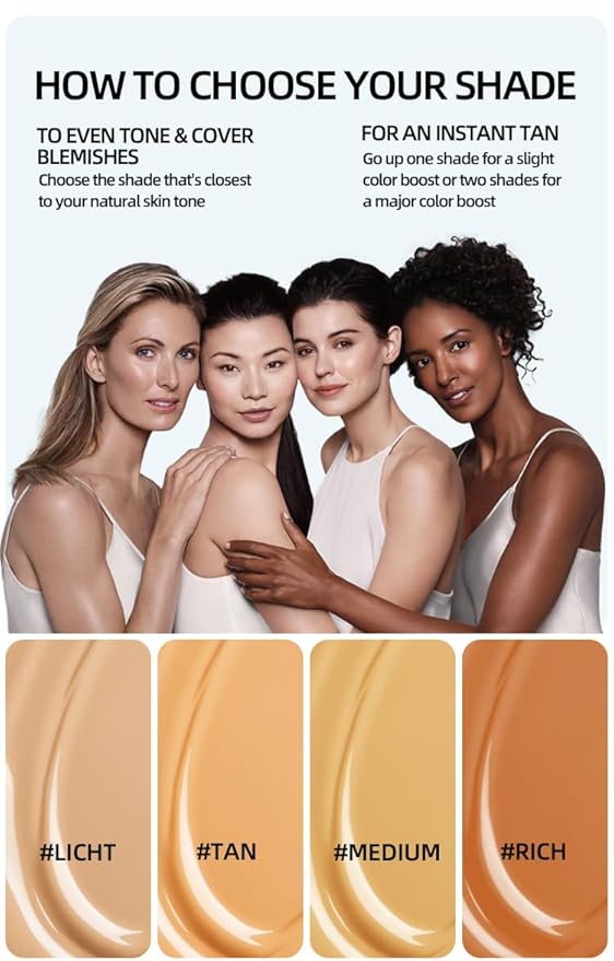 Body Perfector Cream,All-Over Complexion Perfector, Concealer Evens Skin Tone Sweat-Proof Non-fading Makeup, Long-Lasting CC Foundation, Waterproof Transfer-Resistant Skin Tint (RICH)