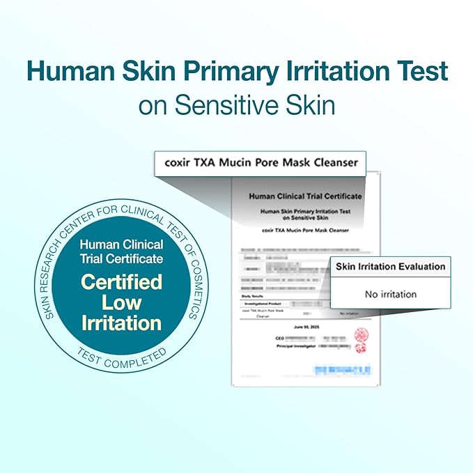 coxir TXA MUCIN ALL-IN-1 PORE MASK –Gelato Texture Wash-Off treatment | Ampoule Mask-to-Foam | Charcoal+ Snail+TXA | Blackhead Remover |Daily Pore Detox for Oily & Sensitive Skin|4.05fl.oz