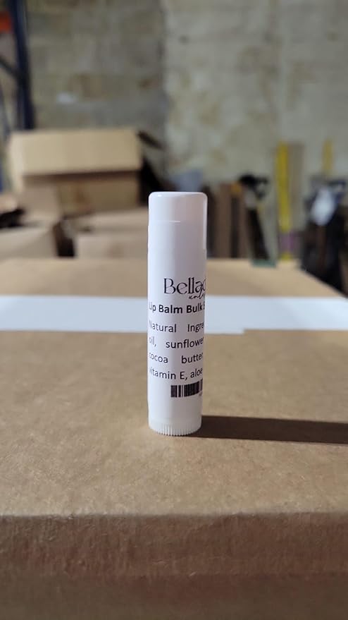 Lip Balm Bulk Unlabeled - Made in USA Bulk Chapstick - Natural Ingredients Vitamin E Shea Butter - Custom Chapstick Bulk For Party & Wedding Favors (50 Count, Vanilla)