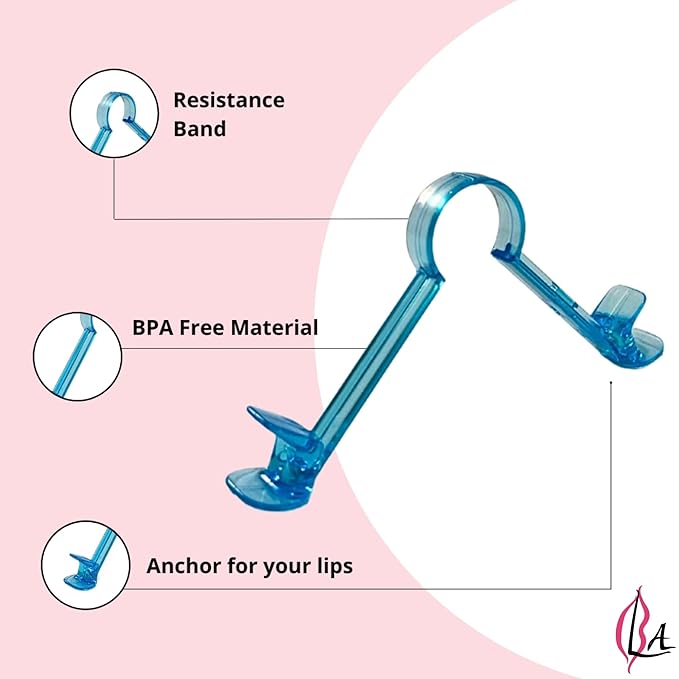 Lip Plumper Device | Non-Invasive Lip Plumping Device, Pain-Free | 60-Second Daily Exercise for Fuller Lips, Defined Jawline & Firmer Skin, MADE IN USA (Peachy Pink)