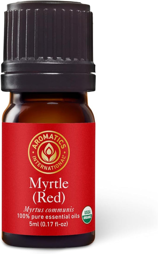 Aromatics International Premium Organic Myrtle Red Essential Oil 5ml | 100% Pure Essential Oil for Diffusion & Aromatherapy
