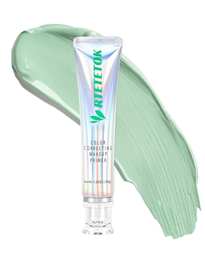Green Primer Color Correcting for Face Before Makeup, Smoothing Primer Color Corrector for Redness, Brightening Base Makeup for Combination Skin