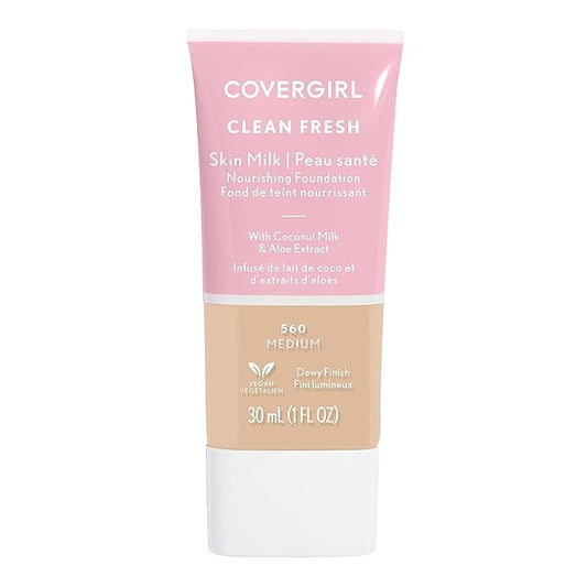 COVERGIRL, Clean Fresh Skin Milk Foundation, Medium, 1 Fl Oz (Pack of 1) (packaging may vary)