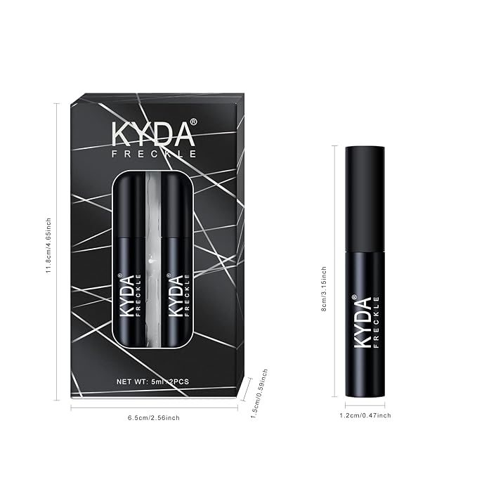 2 Colors Liquid Freckle Pen, Natural Like Freckle Makeup Pen Soft Dot Spot, Waterproof and Smudgeproof Quick Dry for Instant Create Realistic Freckles Make Up(Dark Brown+Light Brown)