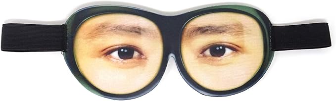 Honbay 3D Funny Eyeshade Soft Sleep Eye Mask with Adjustable Head Strap for Travel, Game, Party, Rest, Sleeping, etc (for Man) Black