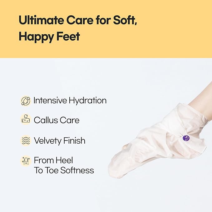 Epielle Hydrating Hand & Foot Masks 12 Pairs, Deep Moisturizing Socks & Gloves, Soften Dry Hands & Cracked Heels with Shea Butter & Jojoba Oil, Korean Skin Care, Foot Spa, Self Care Gifts for Women