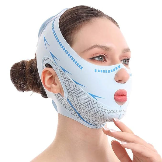 Line Lifting Mask Chin Strap for Sleeping, V Line Mask, Face Lift Prevent Sagging,Double Chin Reducer,Jawline Shaper,All-Around Coverage, Wrapping and Shaping More Comprehensively.