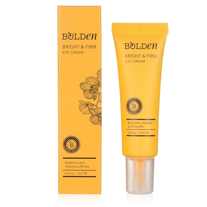 BOLDEN Bright & Firm Eye Cream | Under Eye Cream for Dark Circles & Puffiness | Hydrates and Improves Wrinkles | Fragrance Free | 0.5 Fl Oz