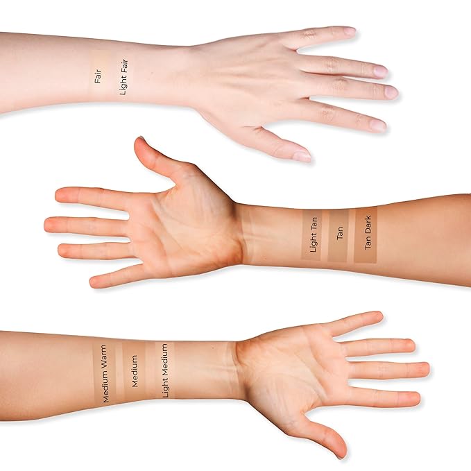 LUMINESS Airbrush Spray Silk Foundation Starter Kit - Tan - Foundation, Primer & Dual-Sided Angled Buffing Brush - Medium, Buildable Coverage, Anti-Aging Formula Hydrates & Moisturizes