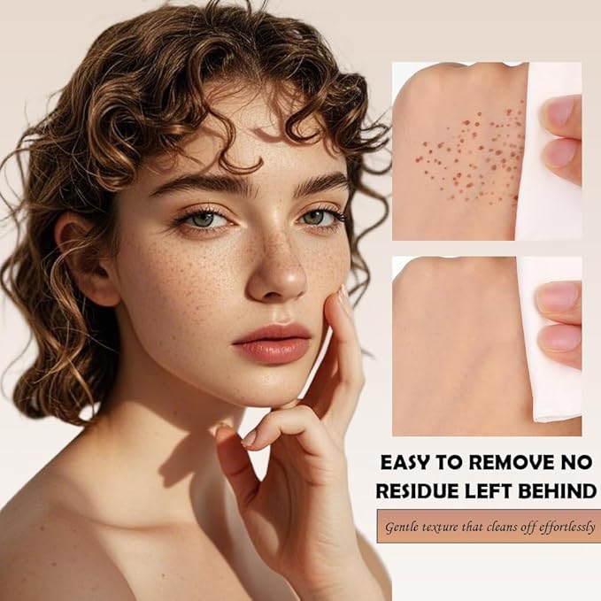 Freckle Stamp Pen, Waterproof Fake Freckles Makeup Tool, Upgrade Liquid Faux Freckles Pen, Quick-Dry, Long-Lasting, Lifelike, Natural Sunkissed Makeup, with Multi-Prong Precision Stamp Head (Dark)