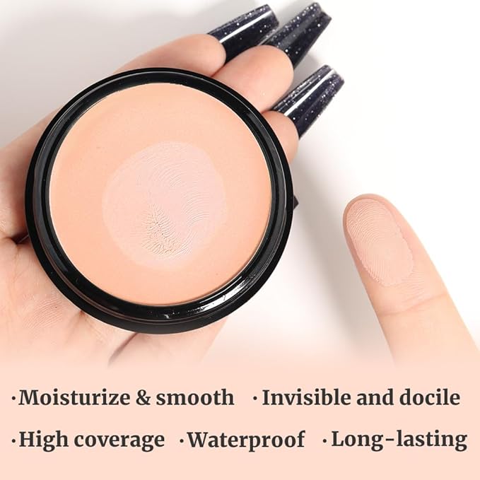 Kaely Color Correcting Concealer,Cream Pot Concealer Full Coverage,under Eye Concealer Palette for Conceals Dark Circles,Waterproof Foundation Face Makeup,04 Neutral