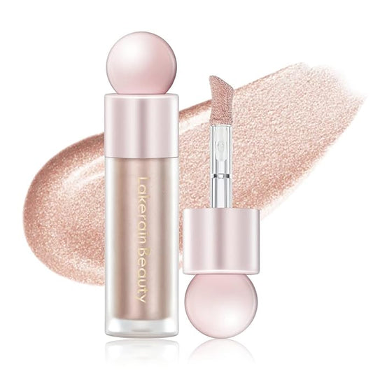Liquid Highlighter Makeup, Natural Silky Shimmer Finish Liquid Face Highlighter, Highly Pigmented, Lightweight, Blendable, Soft Cream Highlighter For Face (#03 Rose Gold Shimmer)
