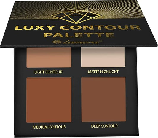 Contour Palette Powder Contour Kit - Contouring Makeup Palette With Mirror - 4 Highly Pigmented Matte Colors For Contouring And Highlighting - Vegan, Cruelty Free And Hypoallergenic