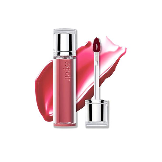 Espoir Couture Lip Tint Glaze #8 Petal Punch 0.14oz | Volumizing Lip Stain with Syrupy Shine | Long-Lasting & Vibrant Color for Radiant Lip Look | Moisturizing & Glossy Lip Tint | Korean Lip Makeup