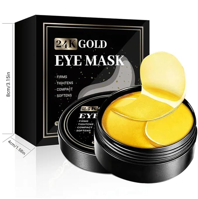 60 Pcs-Under Eye Mask For Eye Care,24K Gold Eye MaskHydrating Moisturizing Eye Mask Patch Under Eye Patches For Dark Circles And Puffiness