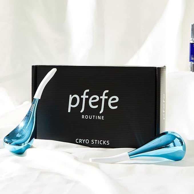 Cryo Sticks for Face, Ice Globes Cryo Globes for Facials, Esthetician Supplies Gifts, Unbreakable Stainless Steel Ice Roller Cooling Spa Balls with Storage Case