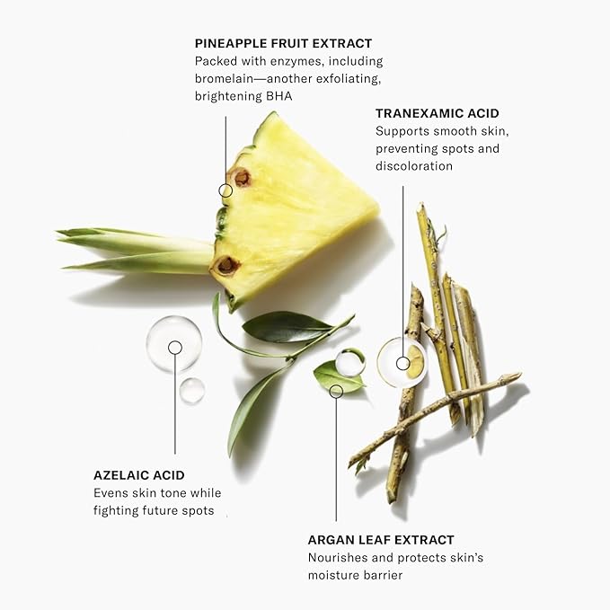 Josie Maran Pure Argan Oil + Liquid Exfoliant Kit - Anti Aging Hyperpigmentation Treatment & Hydrating Argan Oil for Dry Skin - Body Skin Care Products For Everyday Use (3.4 oz)