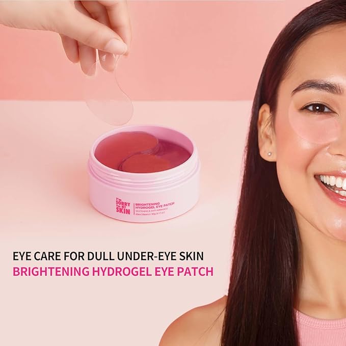 Brightening Hydrogel Eye Patch - Eye Patches for Puffy Eyes and Dark Circles Remover, Under Eye Mask Self Care Gifts for Women - Eye Bag Treatment Skin Care, 60 EA 3.17oz / 90g