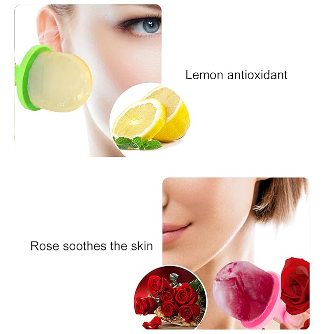 Cube Ice Roller, Reusable Silicone Ice Tray Fine Lines Removal Facial Beauty Ice Roller Skin Care Tools for Face Eyes Lubricate the Skin(yellow)