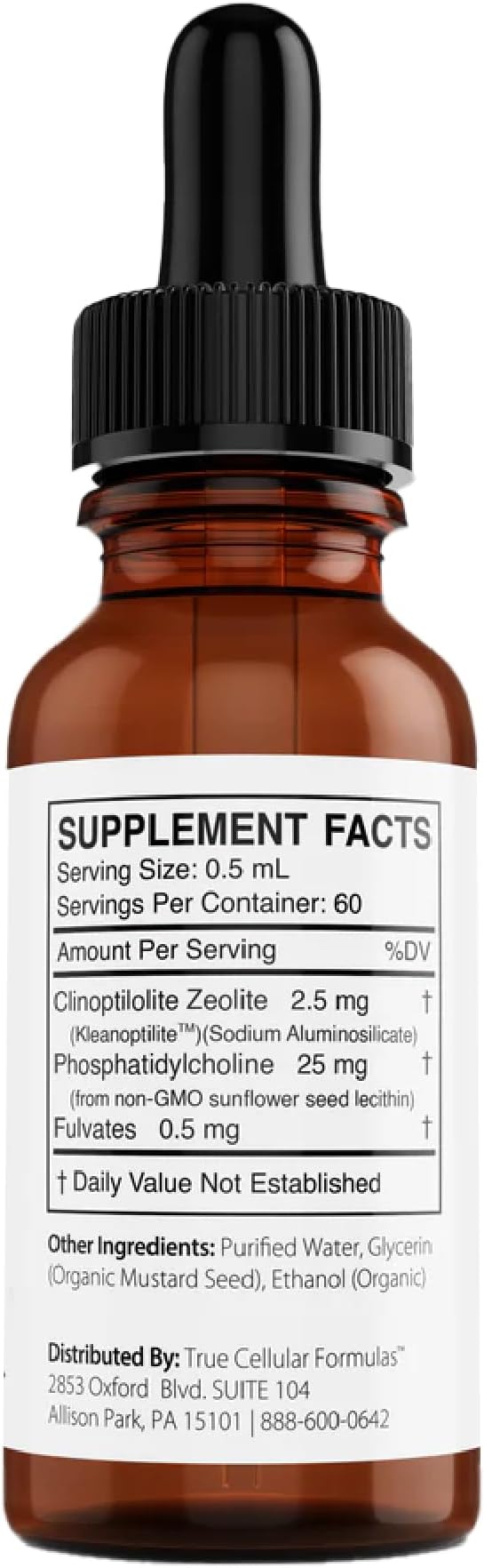 CytoDetox Liposomal Zeolite Clinoptilolite with Fulvates - Supports Cellular Detox & Natural Toxin Removal - Gentle Detoxifier and Binder - 1 oz Bottle