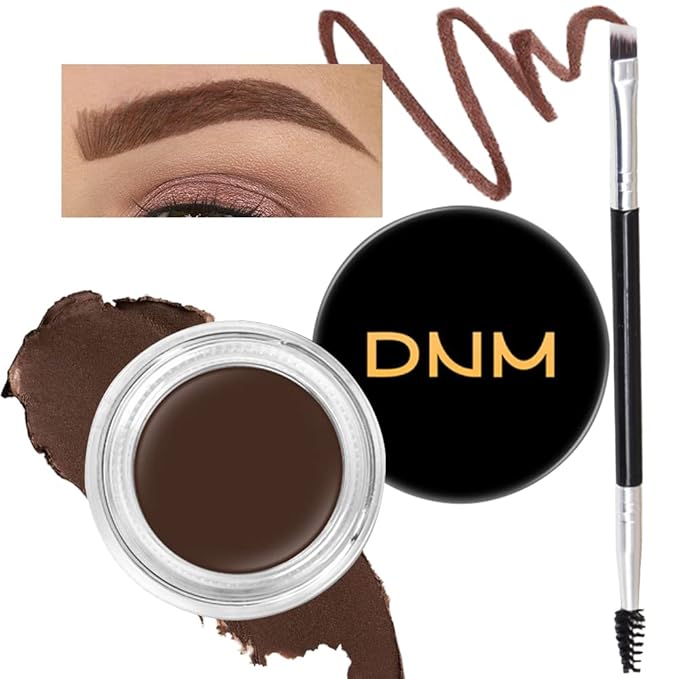 evpct Chocolate Eyebrow Powder Pomade Gel Shaper Makeup Kit with Dual-ended Brush, Eyebrow Stencils Kit for Women Shaping, Eye Brow Pomade Stencil Shaper Tinting kits for Women Long Lasting Waterproof