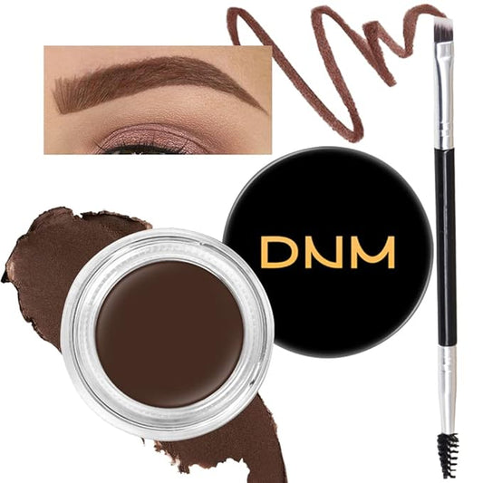 evpct Chocolate Eyebrow Powder Pomade Gel Shaper Makeup Kit with Dual-ended Brush, Eyebrow Stencils Kit for Women Shaping, Eye Brow Pomade Stencil Shaper Tinting kits for Women Long Lasting Waterproof