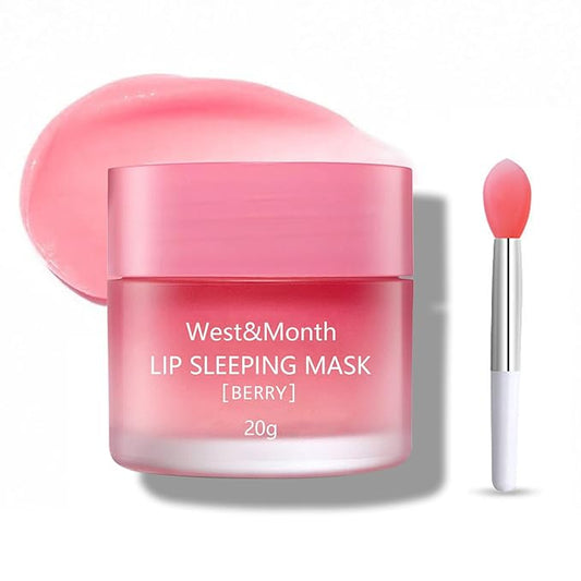 Lip Sleeping Mask,Night Repair Lip Mask,Hydrating & Prevention Dry and Cracked Lip Scrubs Exfoliator,Vitamin E Moisturizing Exfoliating Fade Lip Lines Lip Balm Jelly Lip Mask Lip (1 PCS)